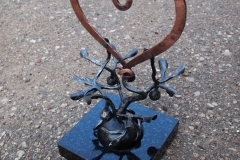 59. Skulptura-kalviska-metalinė sirdelė
